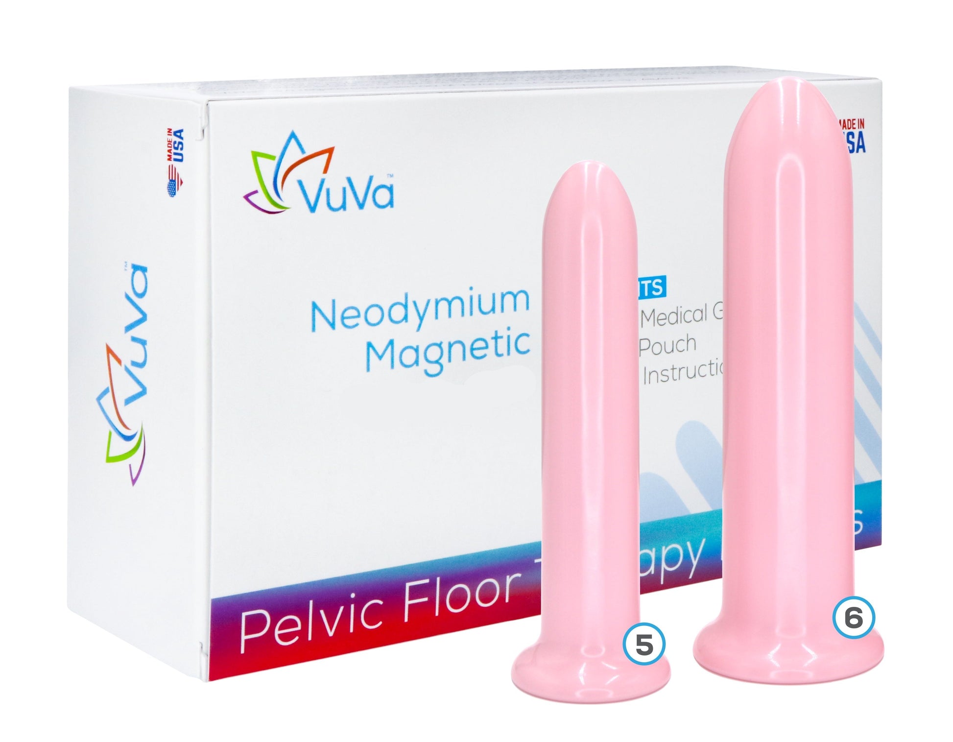 Size 5 & 6 Neodymium Magnetic Vaginal Combo Set  Vuvatech   